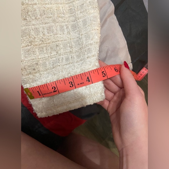 ZARA Off-White Textured Tweed Button-Up Jacket – Size M - Picture 12 of 12